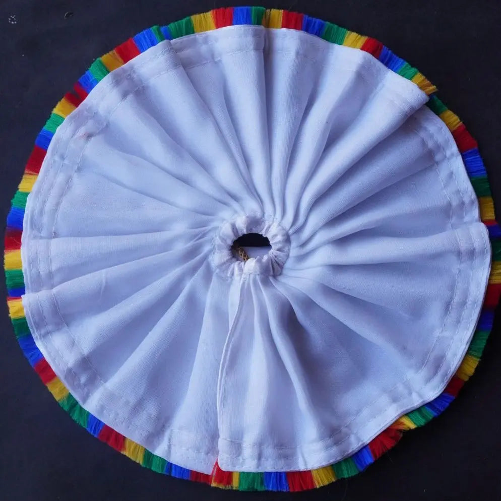 Laddu Gopal Satin Poshak | Simple White Dress for Sharad Purnima Dharmik