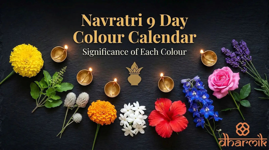 Navratri 9 day colour calendar 2026 - all nine colours with goddess names and dates