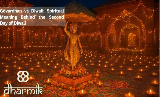 Govardhan hill festive lights