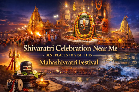 Mahashivratri festival celebration near me showing famous Shiva temples, night aarti, decorated Shivling, and spiritual rituals during Shivaratri.