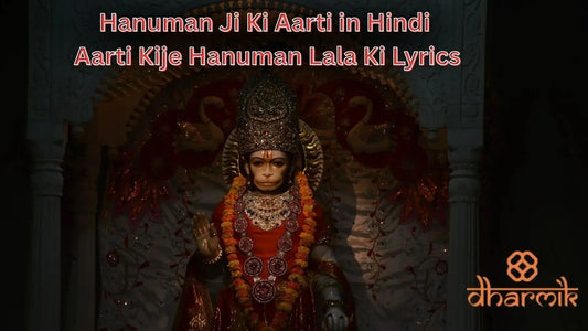 Hanuman Ji idol blessing devotees during aarti – Hanuman Ji Ki Aarti in Hindi Aarti Kije Hanuman Lala Ki lyrics devotional temple image