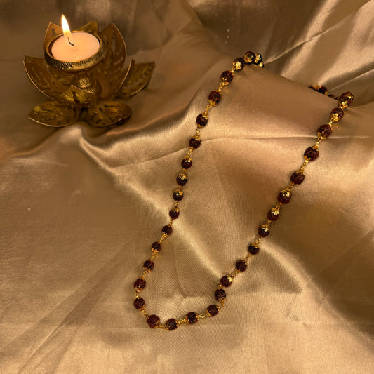 5 Mukhi Original Rudraksh Mala - Premium & Aesthetic Dharmik