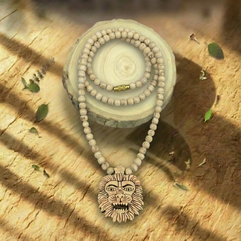 Original Narasimha Raksha Mala – Double Round, 8 mm, Divine Protection Dharmik