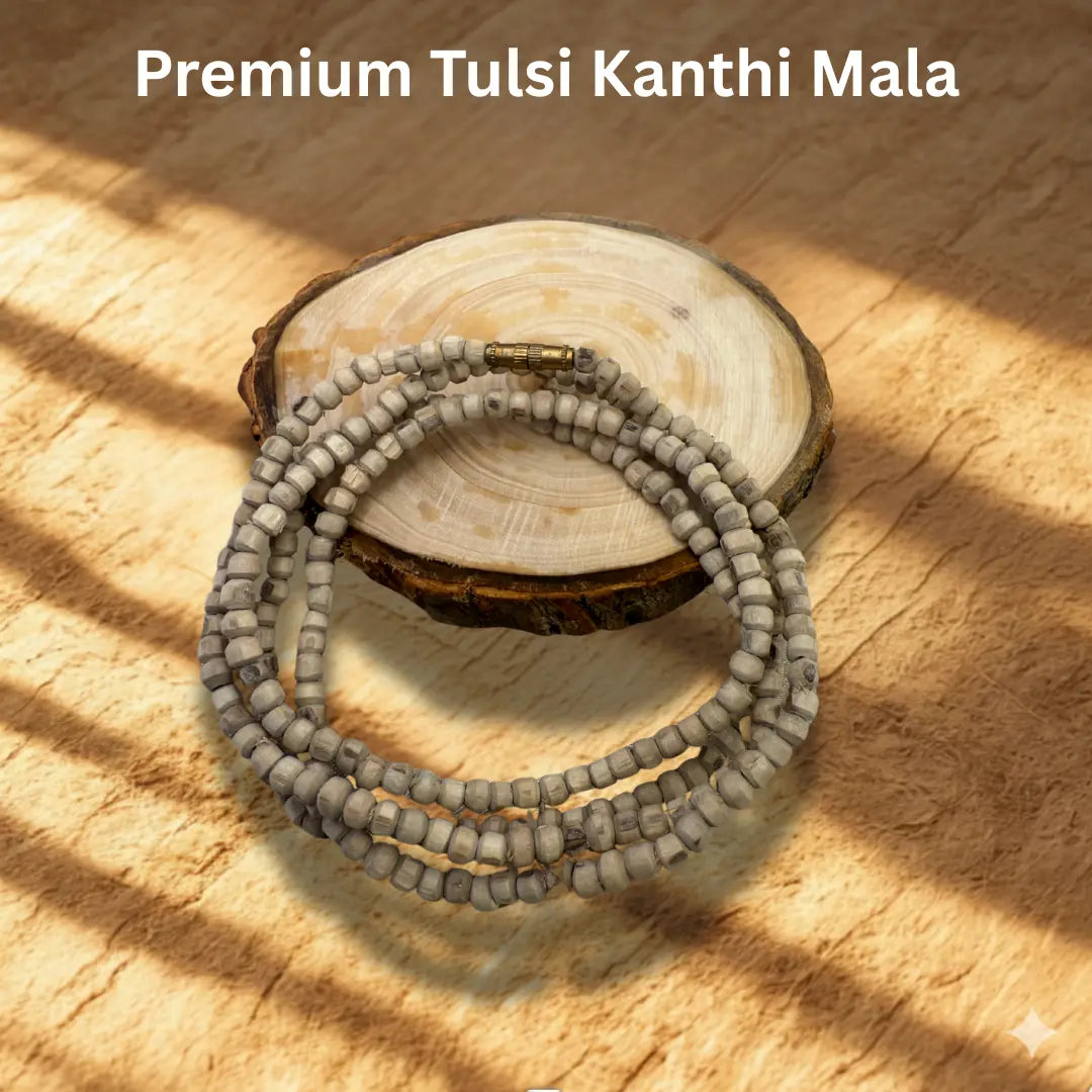Premium Tulsi  Original Combo – Tulsi Kanthi Mala (8mm) Double round & Premium 108 Tulsi Bead Japa Mala (Vrinda Sakhi) Dharmik