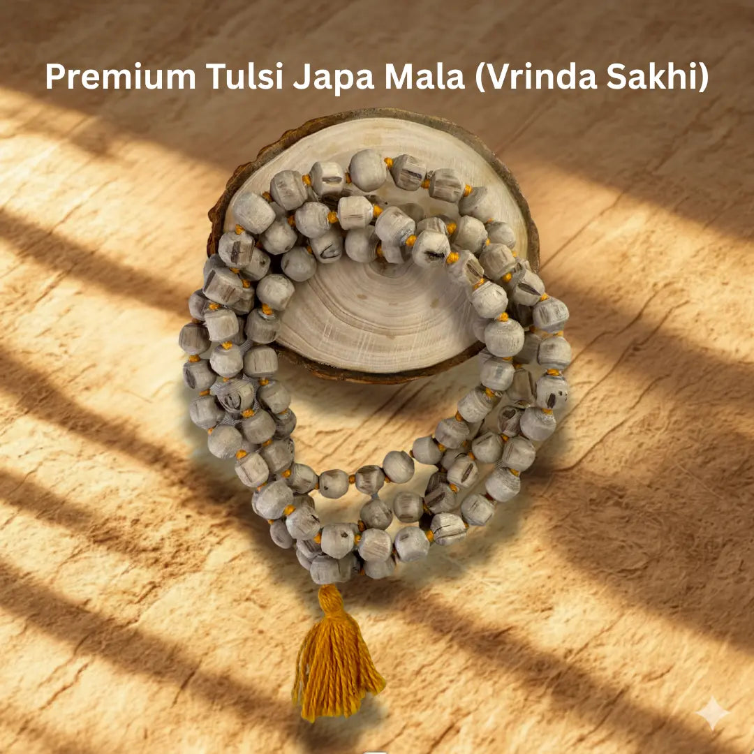 Premium Tulsi  Original Combo – Tulsi Kanthi Mala (8mm) Double round & Premium 108 Tulsi Bead Japa Mala (Vrinda Sakhi) Dharmik