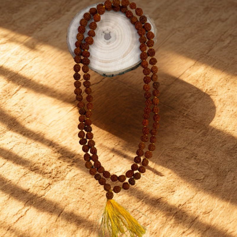 Original 5 Mukhi Rudraksha Mala (Nepali/Indian) – 108+1 Beads, 6 mm, Spiritual Protection