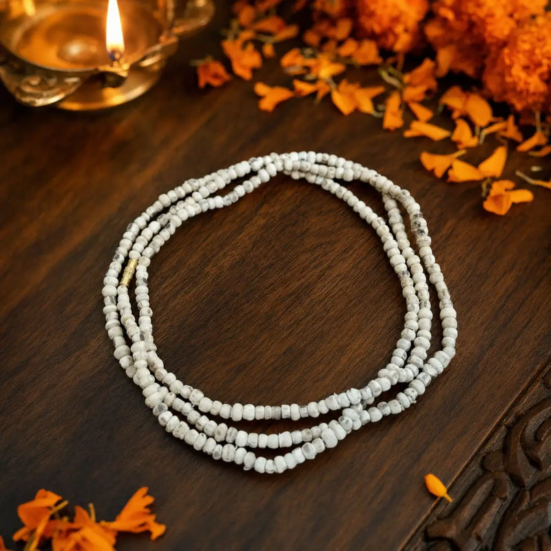 Original tulsi kanthi mala triple round 6mm