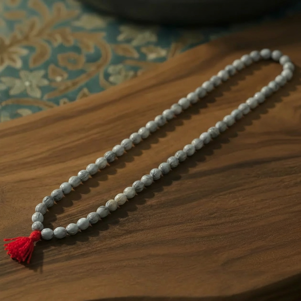 Original Vaijanti Mala – Natural Beads, 9 mm, Peace & Victory
