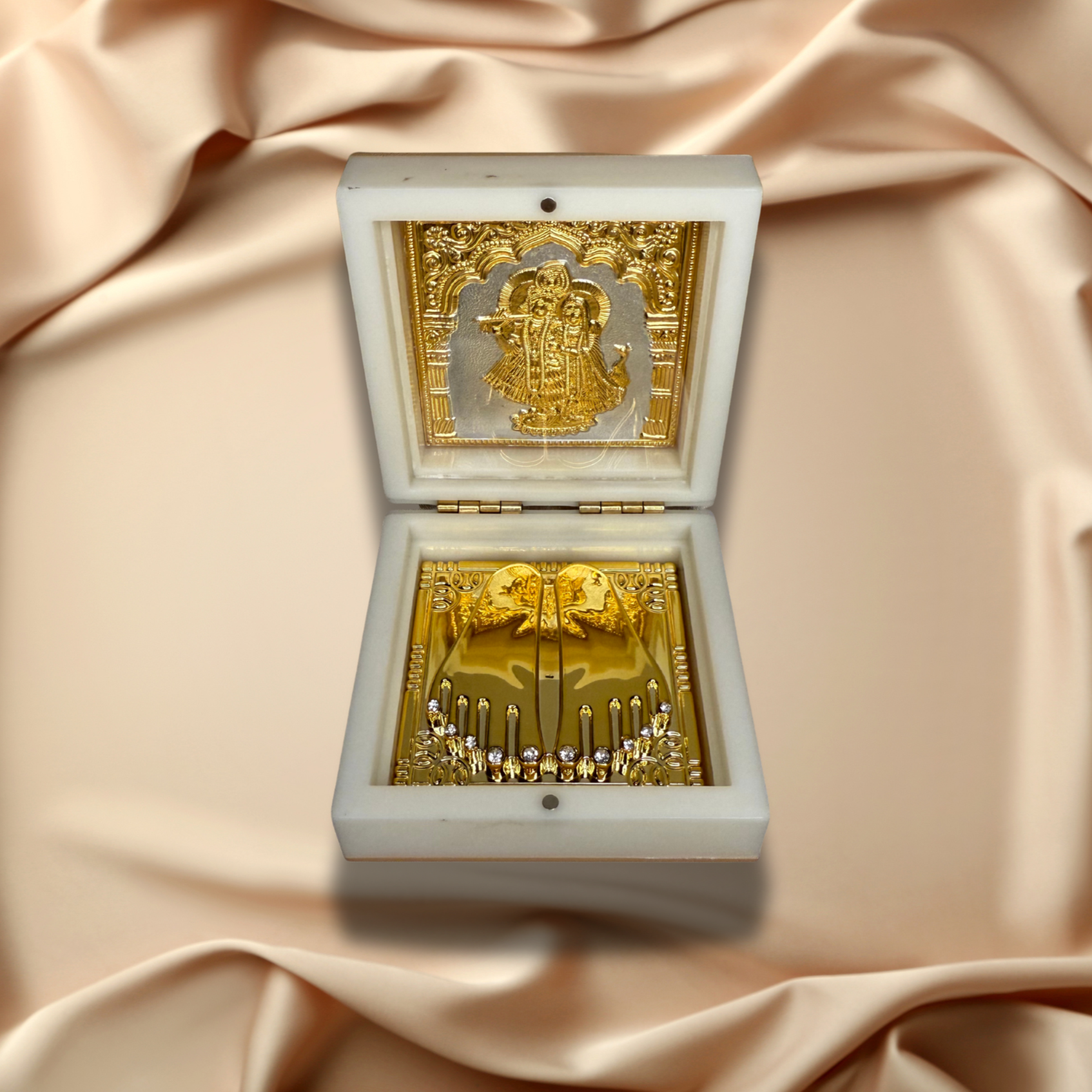 Krishna Darbar - Gold Plated (Blessed in Vrindavan) Dharmik