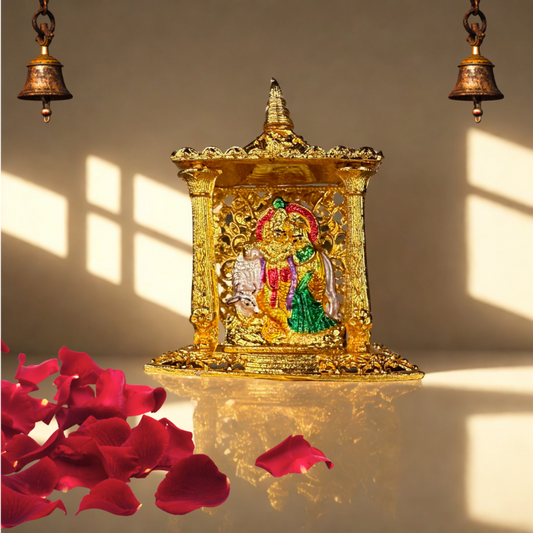 Krishna Murti – Gold-Plated Lord Krishna Idol (Blessed in Vrindavan)