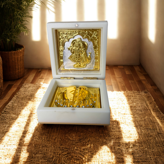 Krishna Darbar - Gold Plated (Blessed in Vrindavan) Dharmik