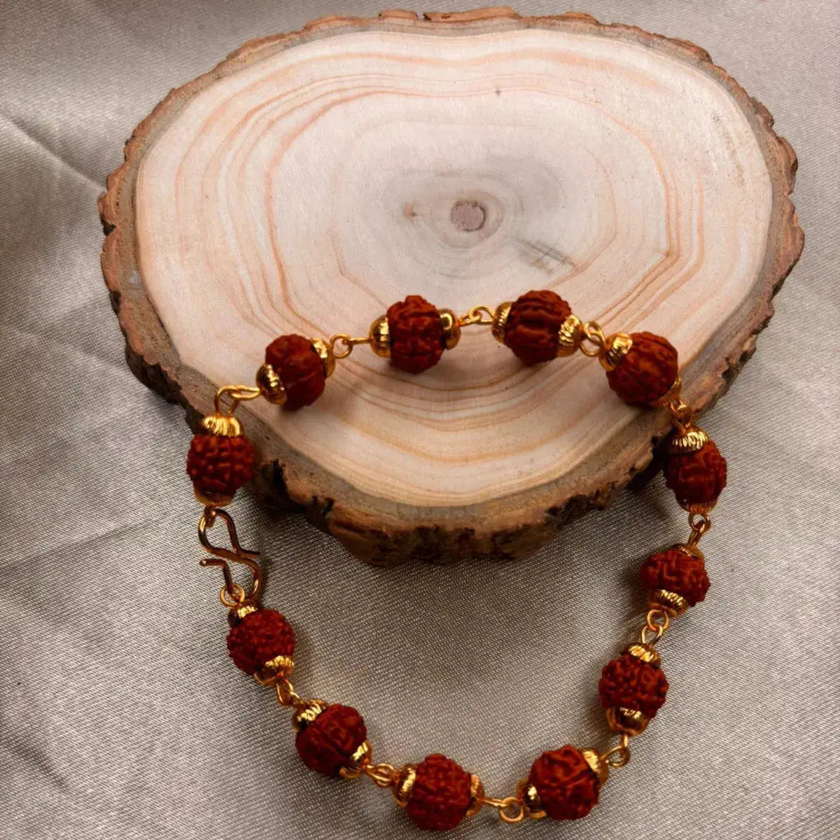 Original Panch Mukhi Rudraksha Bracelet – 12 Beads, 5 mm, Divine Protection