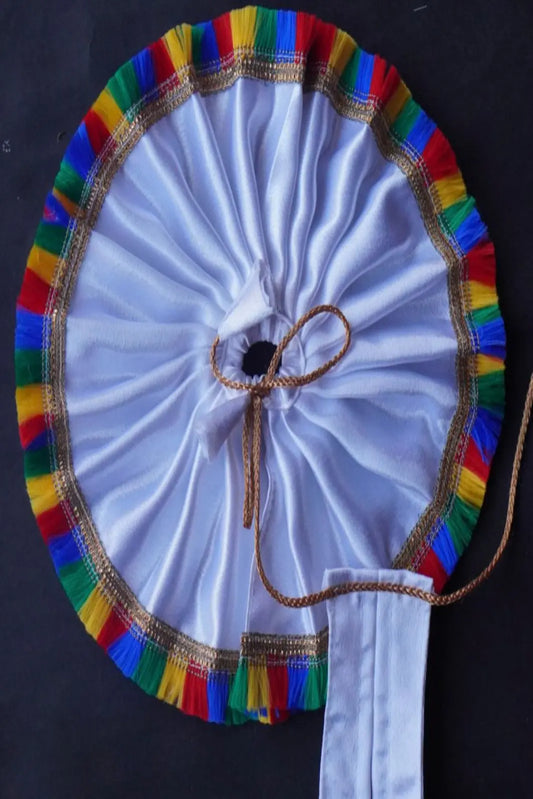 Laddu Gopal Satin Poshak | Simple White Dress for Sharad Purnima Dharmik