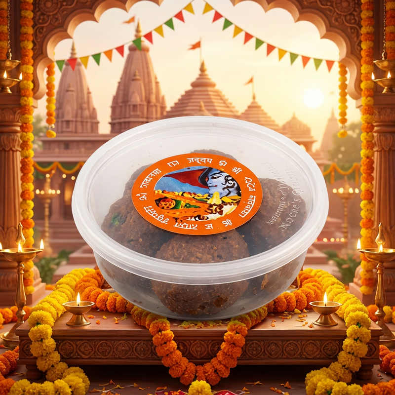 Hanuman Jayanti Prasad Box - Blessed in Ayodhya Dharmik