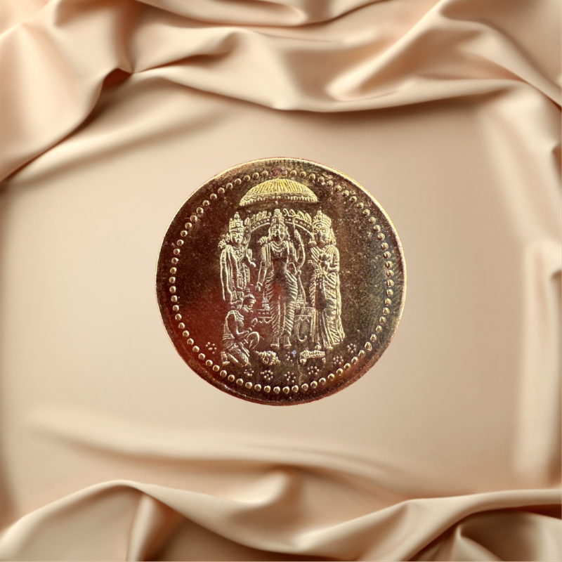 Ram Amrit Golden Coin - Gold Plated (Blessed in Ayodhya)