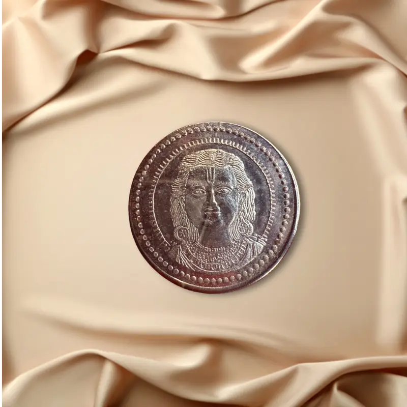 Ram Amrit Silver Coin - Gold Plated (Blessed in Ayodhya) Dharmik