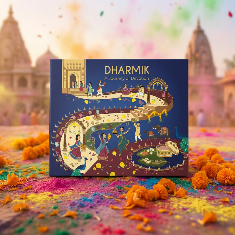 Vrindavan Holi Box contents — phoolon wali Holi prasad and sacred Holi items