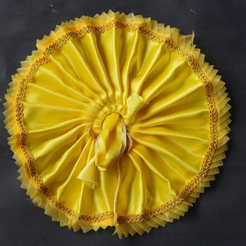 Laddu Gopal Satin Poshak | Simple Yellow Dress Dharmik